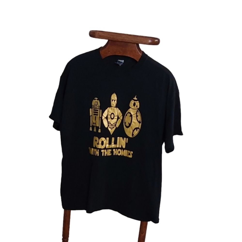GILDAN‎ MEN'S GRAPHIC TEES "ROLLIN WITH THE HOMIES" SIZE XL